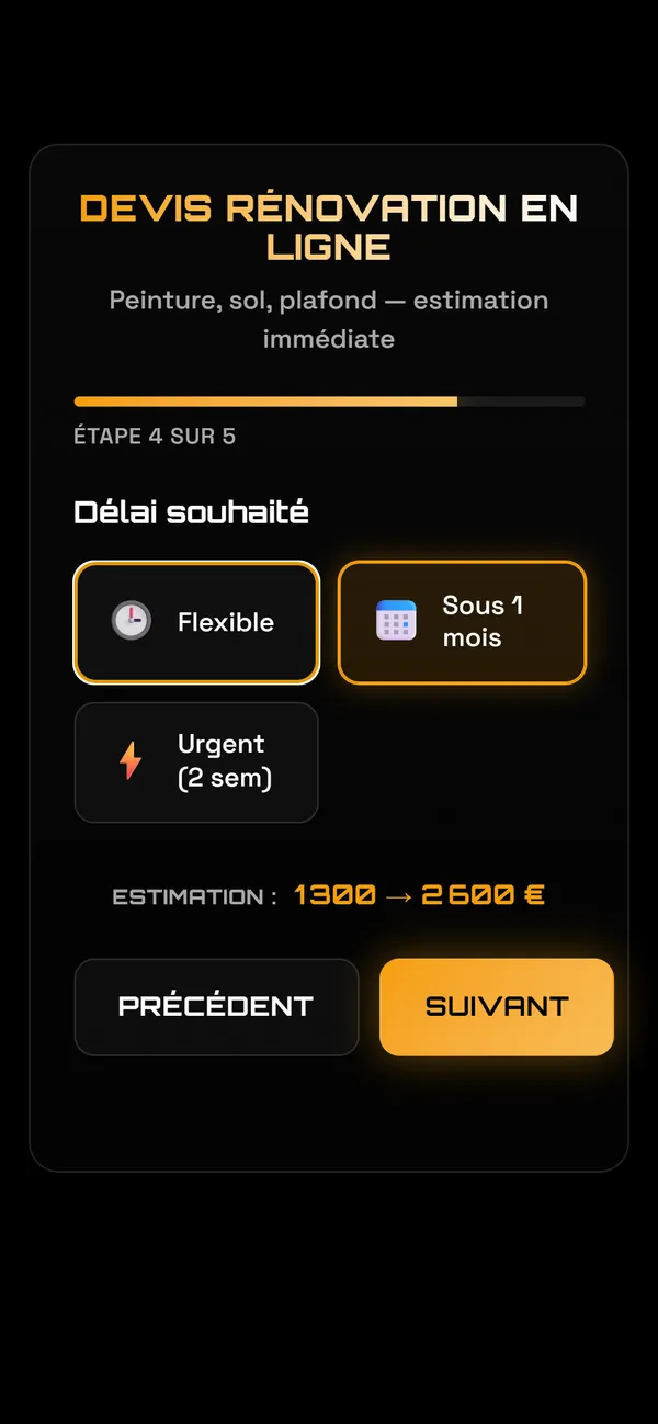 Sur téléphone : Le délai souhaité