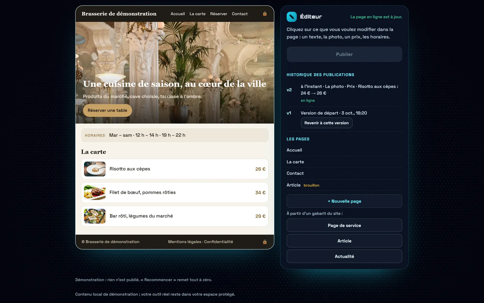 Sur ordinateur : Une nouvelle page
