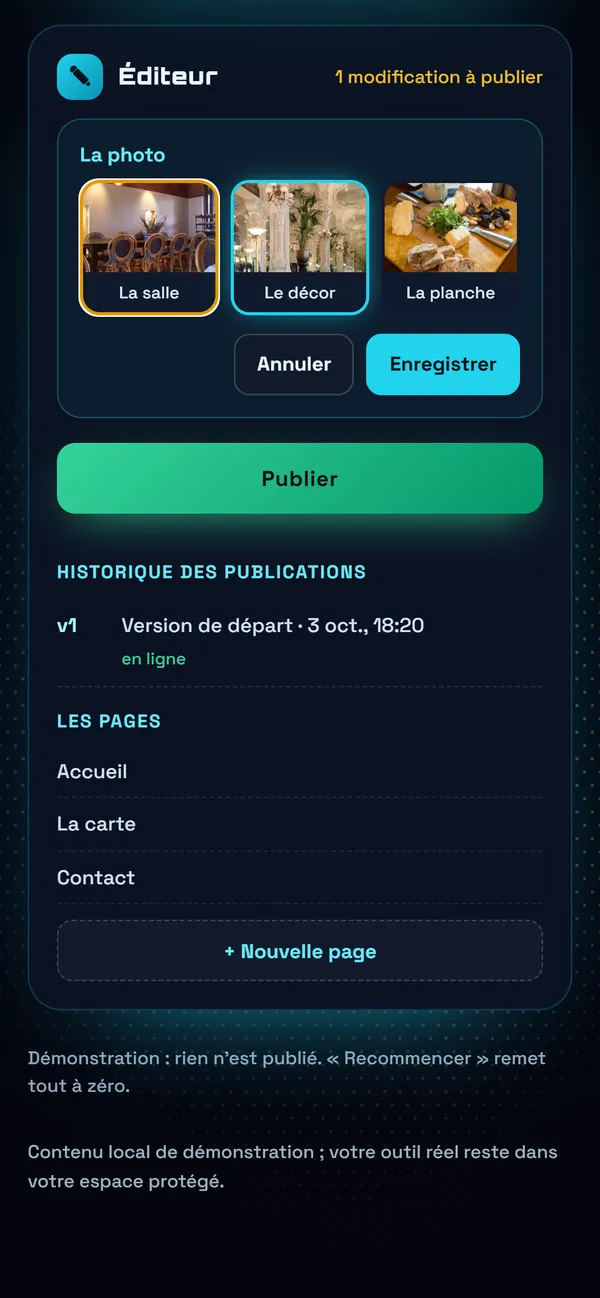 Sur téléphone : Une autre photo