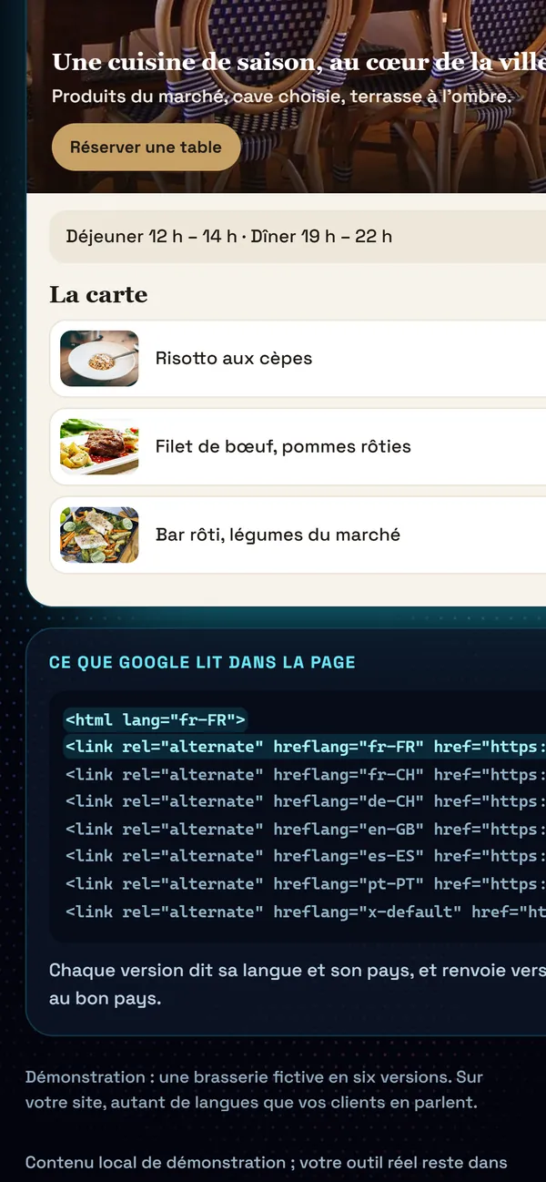 Sur téléphone : La version française