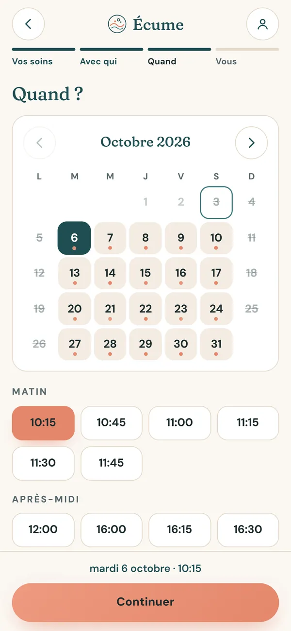 Sur téléphone : La réservation sur votre site