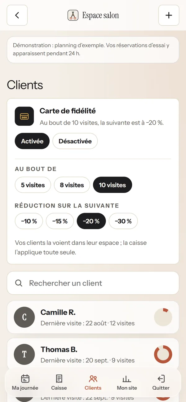 Sur téléphone : La fidélité