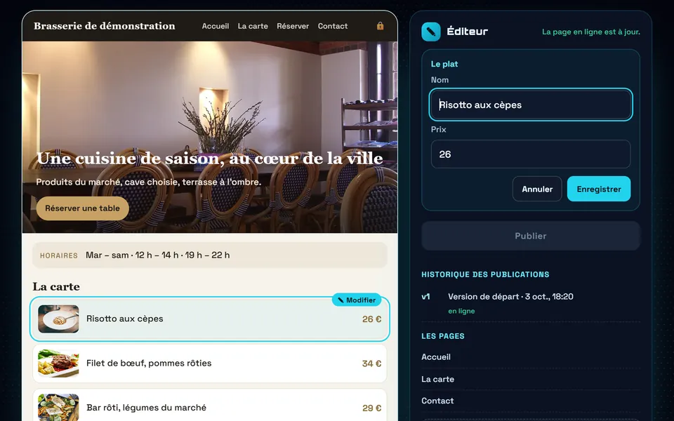 Mise à jour du site