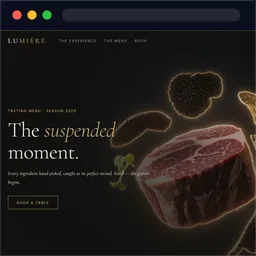 Cinematic website